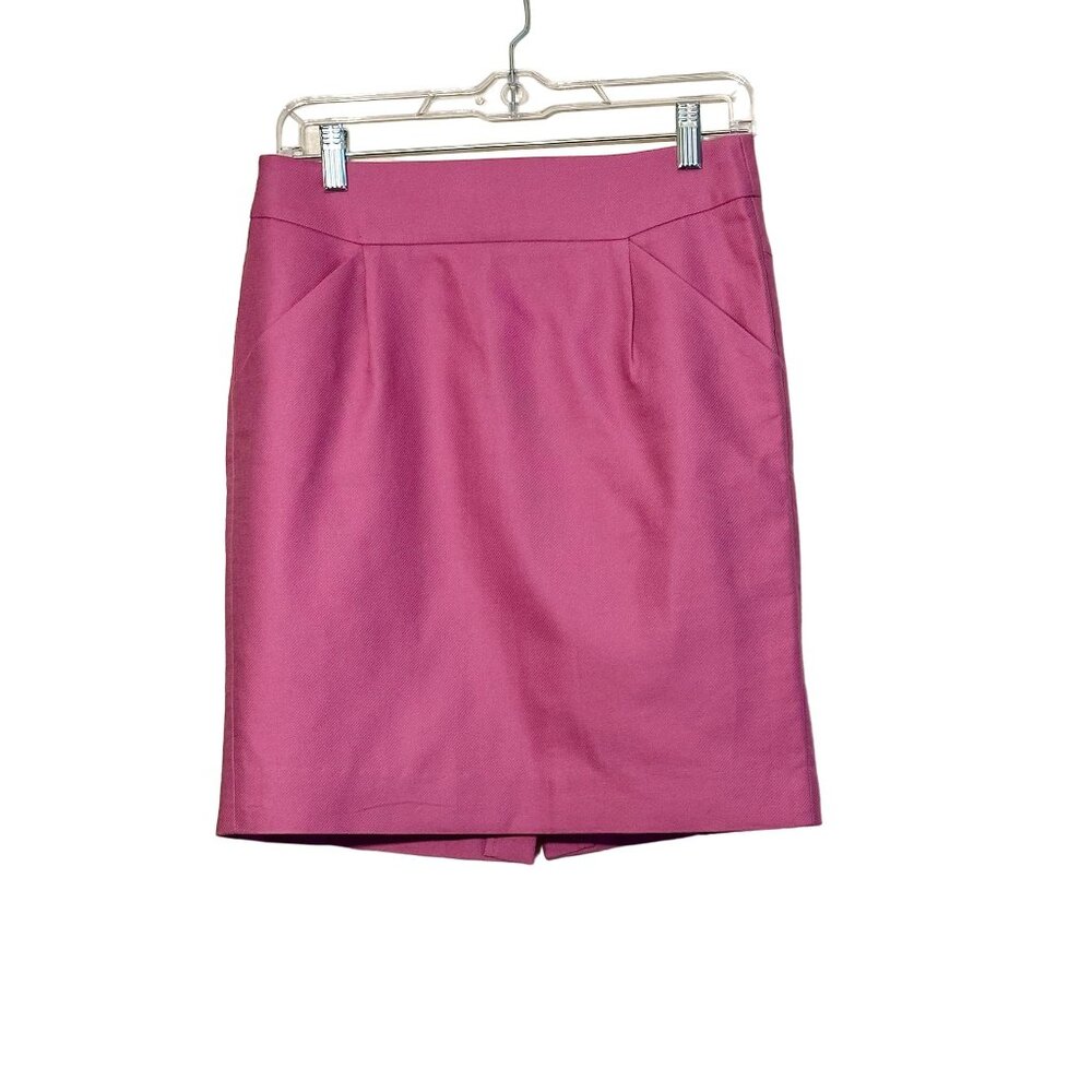 J. Crew Factory Women's "The Pencil Skirt" Hot Pink Knee Length Pinup Size 2